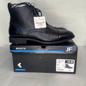 JF j.ferrar Flat Heeled Men's Vegan Leather Lace Up Boot